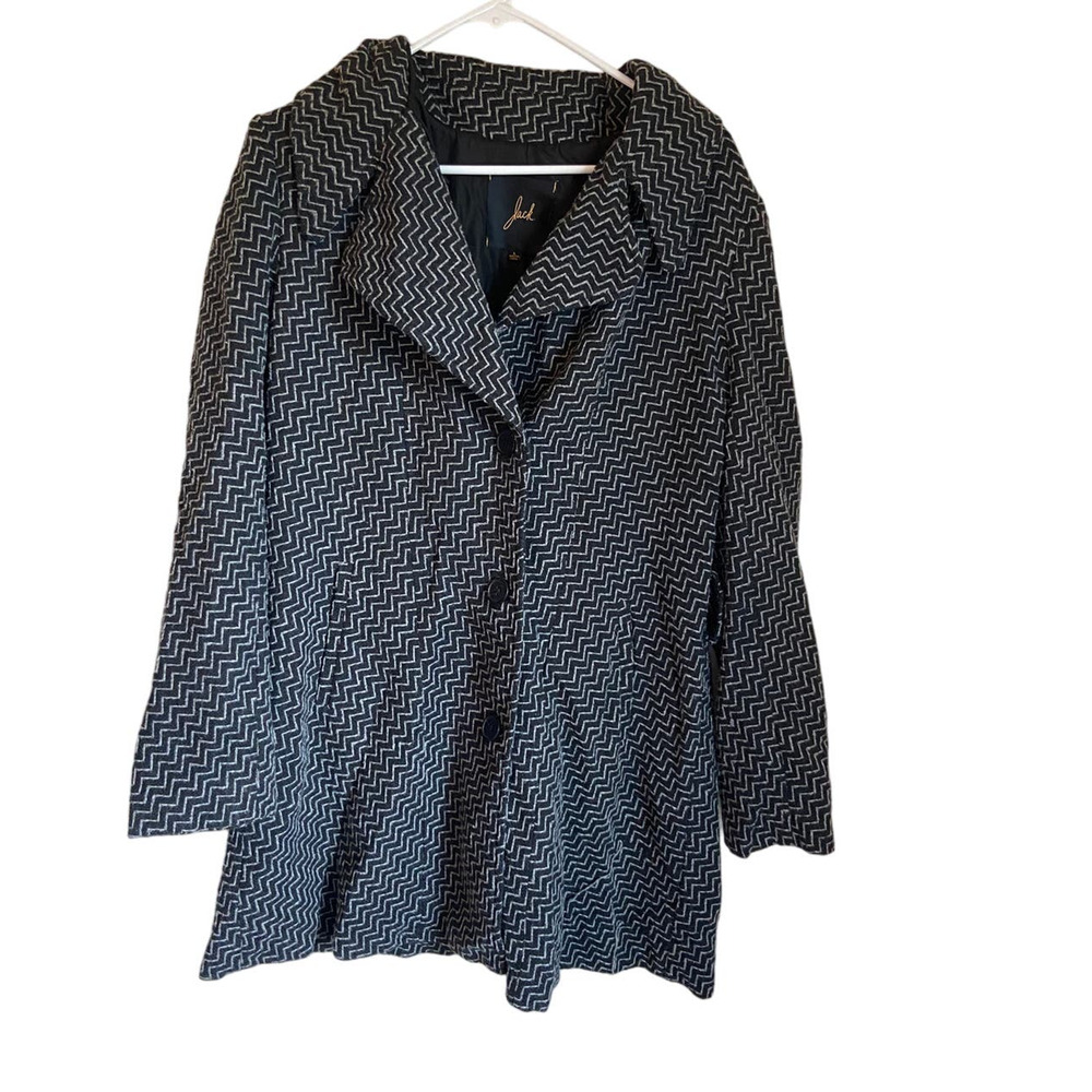 Jack by BB Dakota Wool Blend Grey Gray Black Pea Coat Size L Winter Preppy Snow